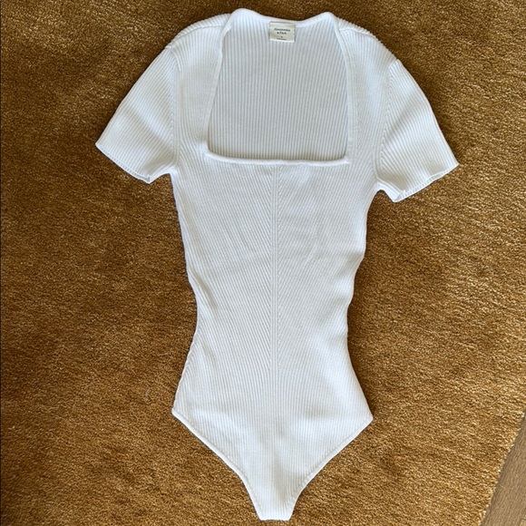 White Ribbed Bodysuit - Picture 3 of 6